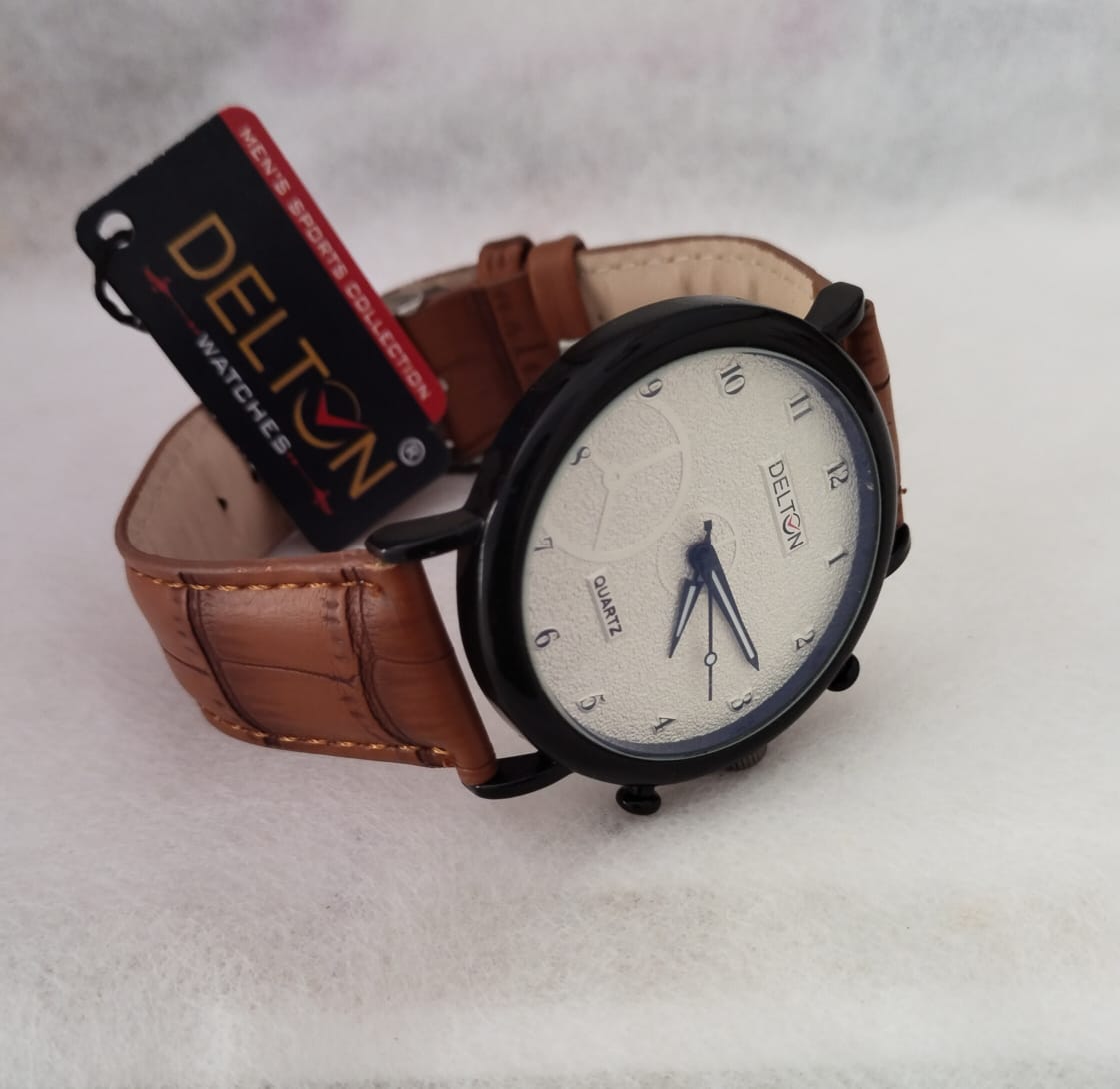 DELTON LEATHER WATCH FOR MEN