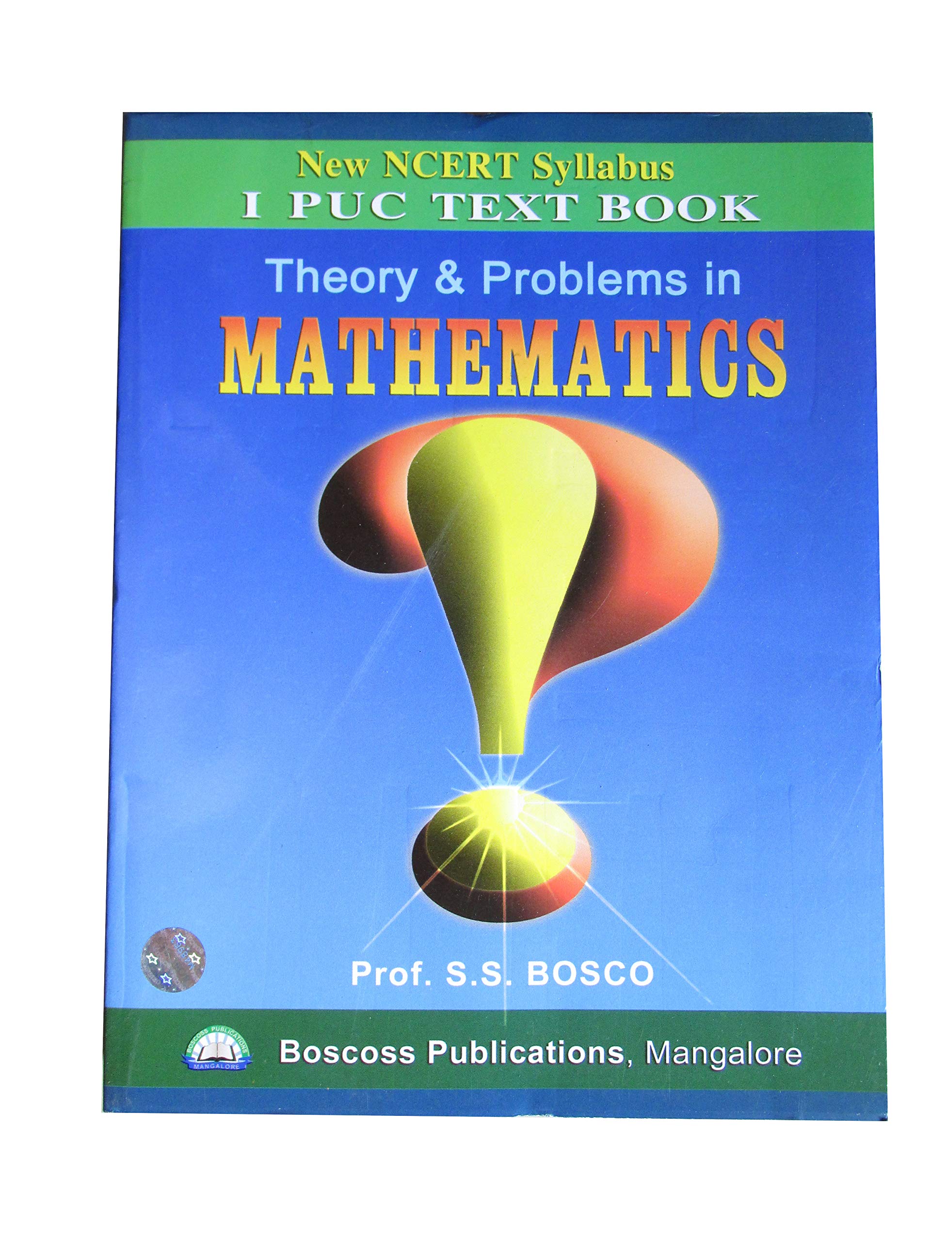 1st PUC Bosco Mathematics New NCERT Text Book (Refurbished)