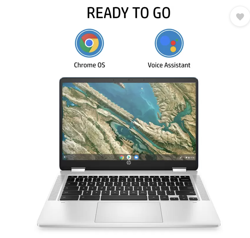 HP Chromebook Intel Celeron Quad Core N4120 - (4 GB/64 GB EMMC Storage/Chrome OS) 14a-ca0504TU Chromebook Laptop  (14 Inch, Forest Teal, 1.49 Kg)